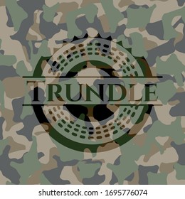 Trundle sobre textura de camo. Ilustración vectorial. Detallado.