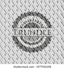 Trundle silver badge. Scales pattern. Vector Illustration. Detailed. 