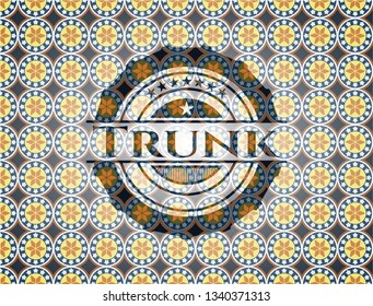 Trunk arabesque style badge. arabic decoration.