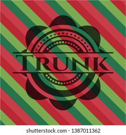 Trunk christmas badge. Vector Illustration. Detailed.