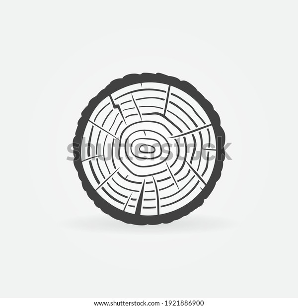 Trunk Cross Section Tree Rings Vector Stock Vector (Royalty Free ...