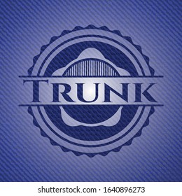 Trunk with denim texture. Vector Illustration. Detailed.