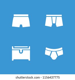 Trunk icon. collection of 4 trunk filled icons such as chest. editable trunk icons for web and mobile.