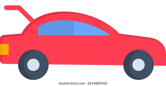 Trunk Icon Flat Vector Illustration