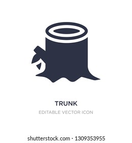 trunk icon on white background. Simple element illustration from Nature concept. trunk icon symbol design.