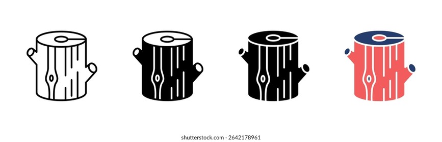 Trunk icon sheet multiple style collection