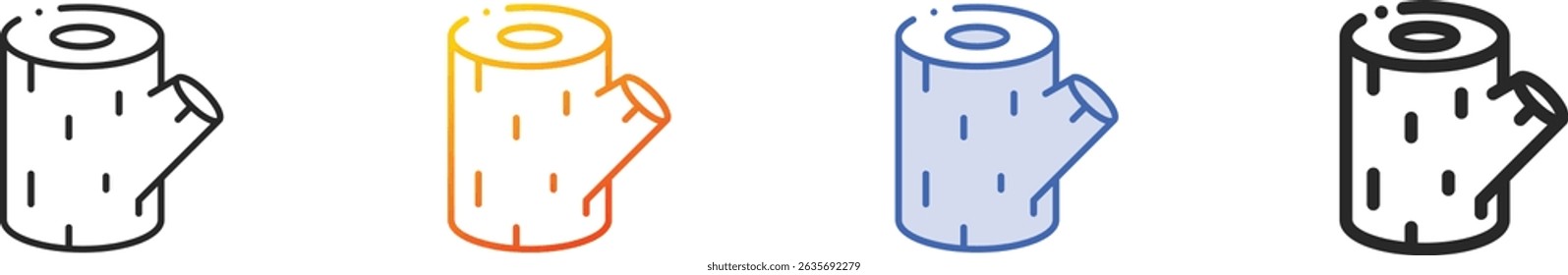 trunk icon.Thin Linear, Gradient, Blue Stroke and bold Style Design Isolated On White Background