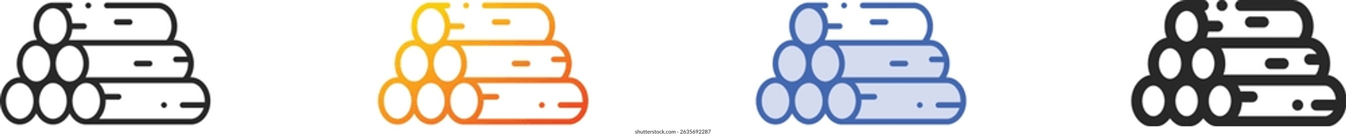 trunk icon.Thin Linear, Gradient, Blue Stroke and bold Style Design Isolated On White Background