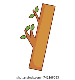 trunk with leaves icon
