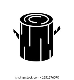 Trunk log icon glyph style vector