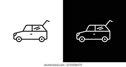 Icono de tronco abierto en diseño de línea. Iconos de trazo editables.