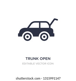 trunk open icon on white background. Simple element illustration from Gaming concept. trunk open icon symbol design.