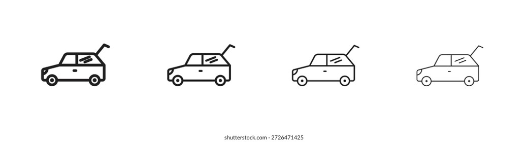 Trunk open icon outline trend modern simple versions