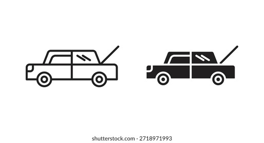 Trunk-Symbol öffnen. Symbol, Logo-Abbildung. Grafiksymbolsatz