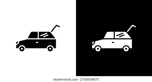 Tronco abierto icono de Ilustración vectorial - iconos de vector de estilo negro de alta calidad