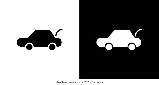 Diseño de silueta de Vector de iconos abiertos del tronco. Ilustración de Diseño gráfico plano de Vector.