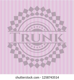 Trunk pink emblem. Retro