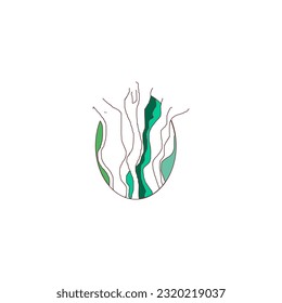 Trunk plant icon symbol vector emblem art concept