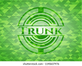 Trunk realistic green mosaic emblem