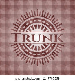 Trunk red seamless geometric badge.