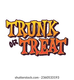 Trunk or Treat headline Halloween October art