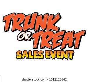 Trunk or Treat Sales Event headline Halloween event text