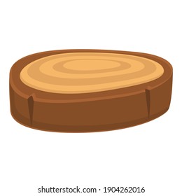 Trunk tree icon. Cartoon of trunk tree vector icon for web design isolated on white background