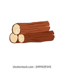 trunk wood log cartoon. bark material, timber texture, stump lumber trunk wood log sign. isolated symbol vector illustration