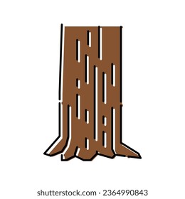trunk wood timber color icon vector. trunk wood timber sign. isolated symbol illustration