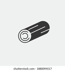 trunk wood vector icon cut section