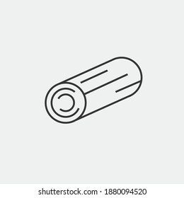 trunk wood vector icon cut section