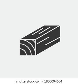 trunk wood vector icon cut section