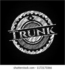 Trunk written on a blackboard