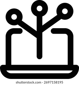 Trunking, Network, Computer Outline Icon