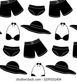 trunks bikini swimsuit hat beach pattern image 