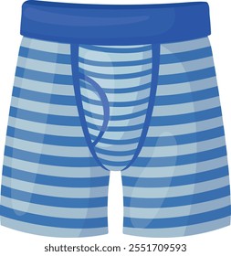 Trunks cartoon icon. Striped underpants. Male apparel isolated on white background