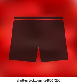 trunks icon on blurred background