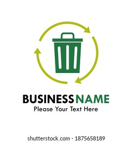 Trush can with circle arrow. this is  trash recycle. suitable for environment