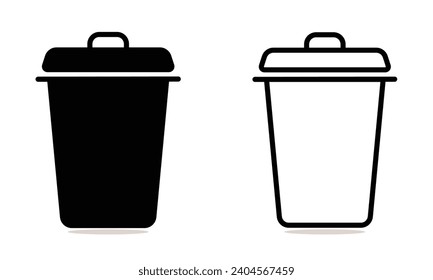  trush line icon, Trush can icon, Trush can icon designed in line style, Trush icon vector illustration design