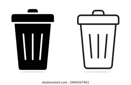  trush line icon, Trush can icon, Trush can icon designed in line style, Trush icon vector illustration design
