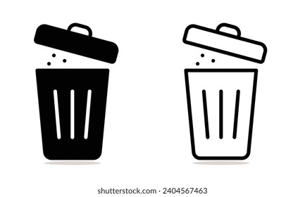  trush line icon, Trush can icon, Trush can icon designed in line style, Trush icon vector illustration design