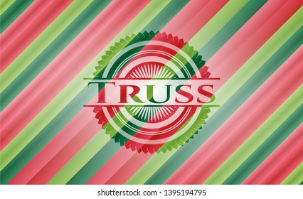 Truss christmas badge background. Vector Illustration. Detailed.