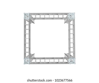 Truss construction. Isolated on white background. 3D Vector illustration. Top view.