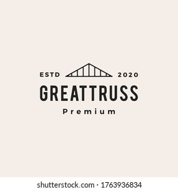 truss hipster vintage logo vector icon illustration