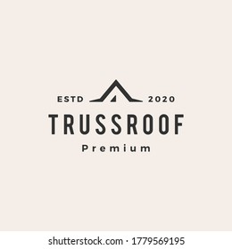 truss roof house hipster vintage logo vector icon illustration