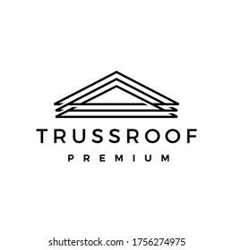 truss roof logo vector icon illustration