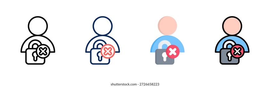 Trust Barrier icon set multiple style collection