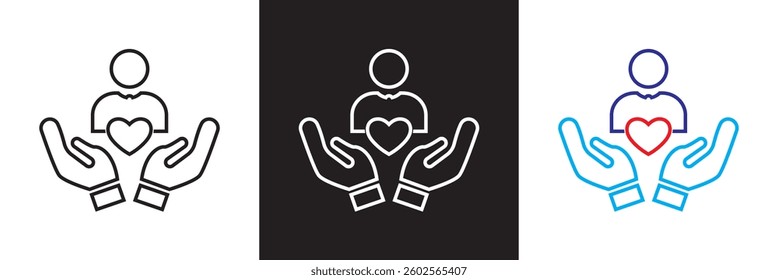 Trust best icon. Vector illustration. isolated on white and black background. EPS 10