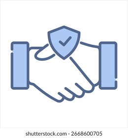 Ilustração do vetor de ícone azul confiável