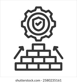 Trust Building Exercise Outline Icon Vector Illustration